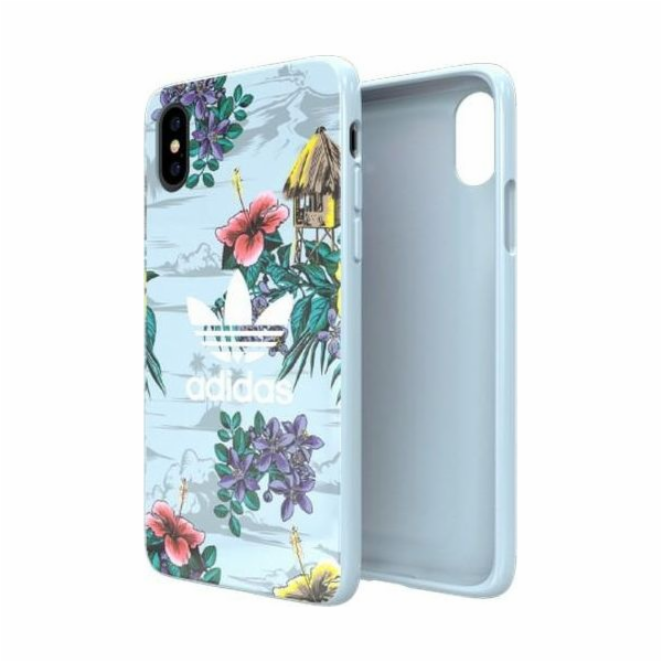 Adidas  OR SnapCase květinové iPhone X/Xs šedá/šedá CJ8322