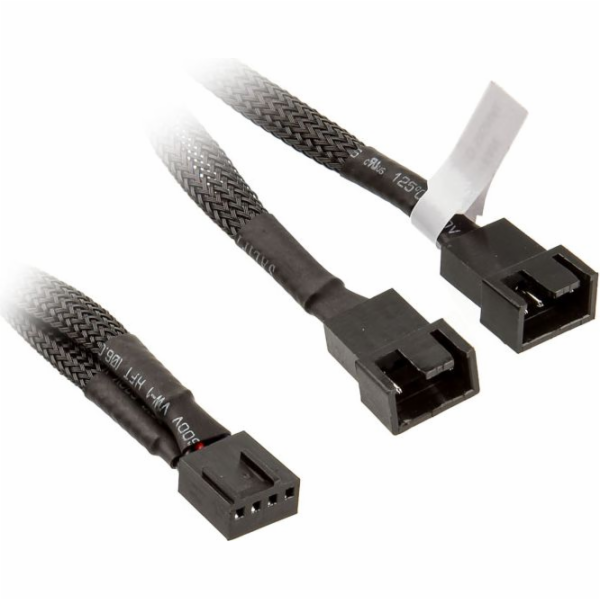 Akasa 4-pin - 4-pin x2, 0,15 m, černá (AK-CBFA04-15)