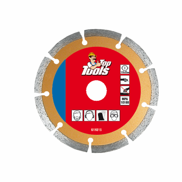 Top Tools Segmentový diamantový kotouč 22,2x115mm - 61H315