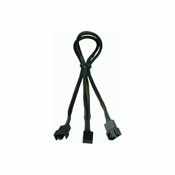 Gelid 3-pin - 4-pin x2, 0,35 m, černá (CA-PWM-01)