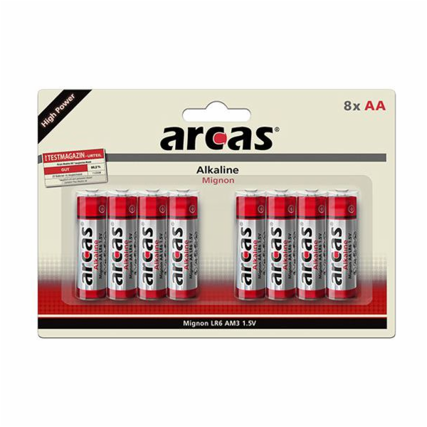 Baterie Arcas AA / R6 8 ks.