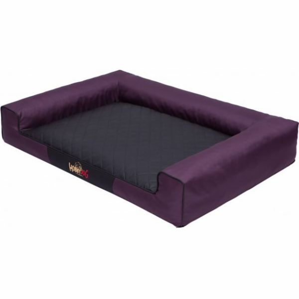 Hobbydog Bed Victoria - Burgundsko s černou XXL matrací