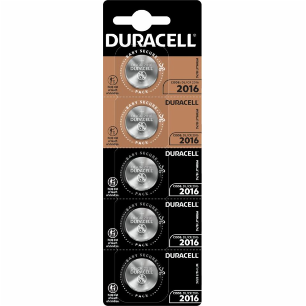 Duracell CR2016 Baterie 5 ks.
