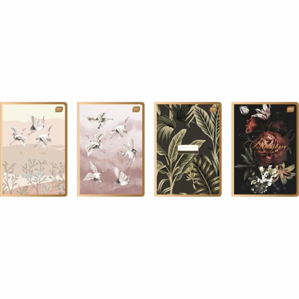 Interprint Notebook A5/80K mřížka Metallic Satin Gold (10...