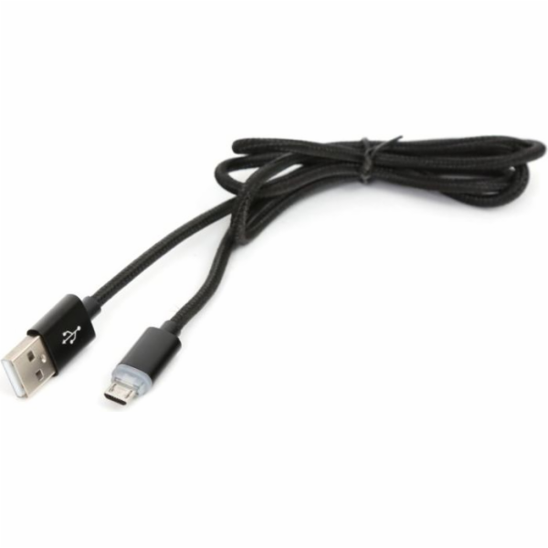 Omega USB-A - microUSB kabel 1 m černý (OUAMFMB)