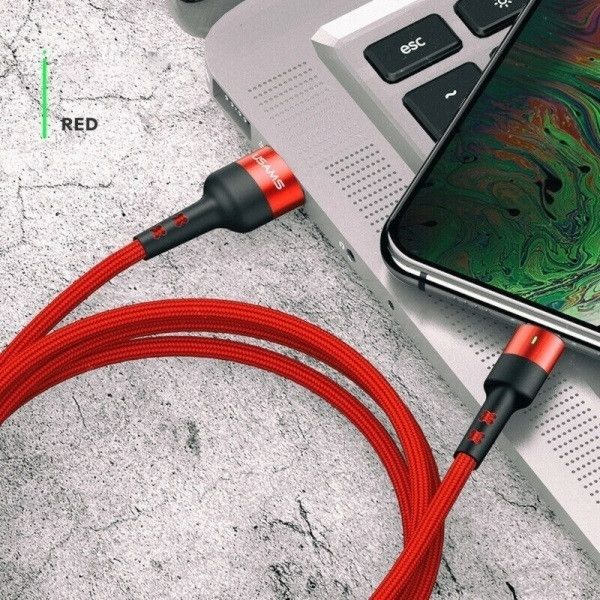 Usams USB-A – Lightning kabel 1 m červený (63759-uniw)