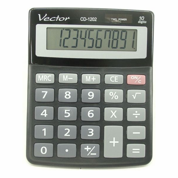 Vektorová kalkulačka (KAV CD-1202 BLK)