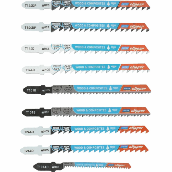 Norton Clipper NORTON SAW BLADE T MIX SET /10 ks. N701846...