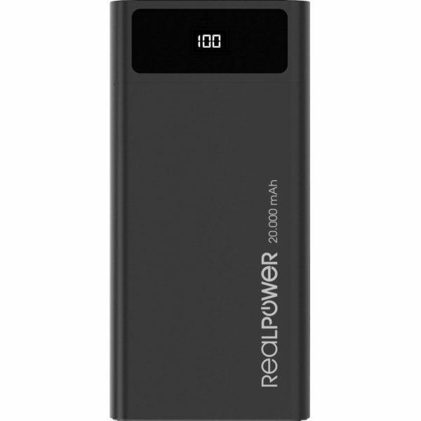 Powerbanka Realpower PB-20k 20000mAh černá