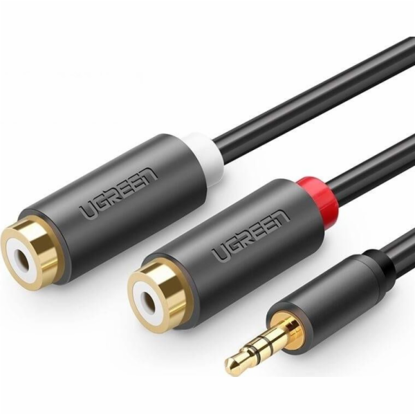 Kabel Ugreen Jack 3,5 mm - Jack 3,5 mm x2 1 m černý (UGR9...