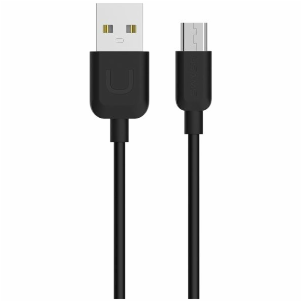 Usams USB-A - microUSB USB kabel 1 m černý (MICUSBXD01)