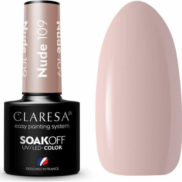 Claresa Soak Off UV/LED Nude hybridní lak 109 5g