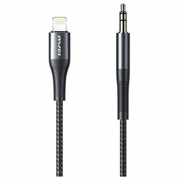 Awei Lightning USB kabel – Mini Jack 3,5 mm černý (695428...