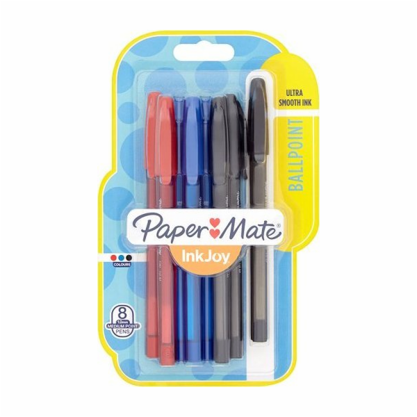 Paper Mate PAPER MATE Kugelschreiber InkJoy 100 Kappe 8St...
