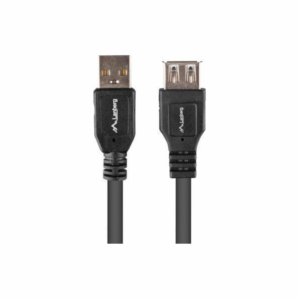 Lanberg USB-A - USB-A USB kabel 1 m černý (CA-USBE-15CU-0...