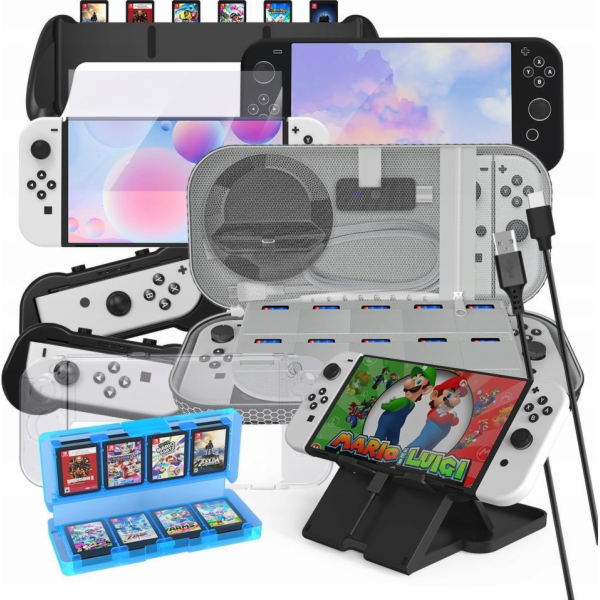 JYS Set 10in1 Příslušenství pro Nintendo Switch OLED NS228