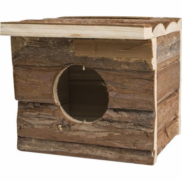 Domeček pro hlodavce Panama Pet, dřevěný, 15x13x14cm