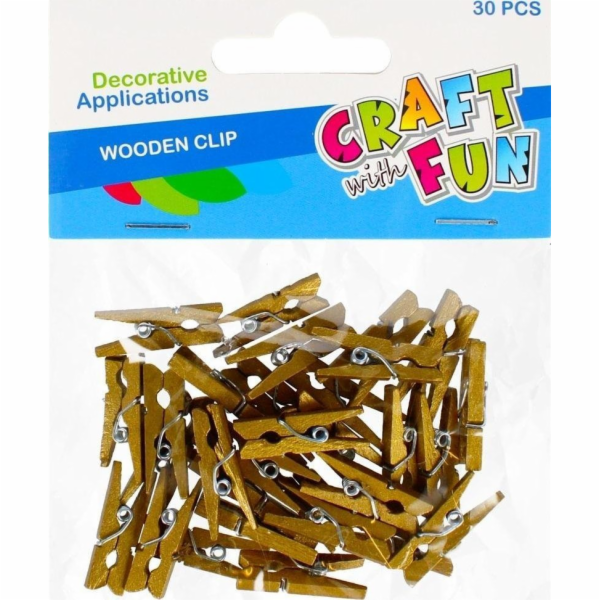 Craft with Fun CF DEKORACE DEKORACE NA DŘEVO 30KS ZLATÁ 1...
