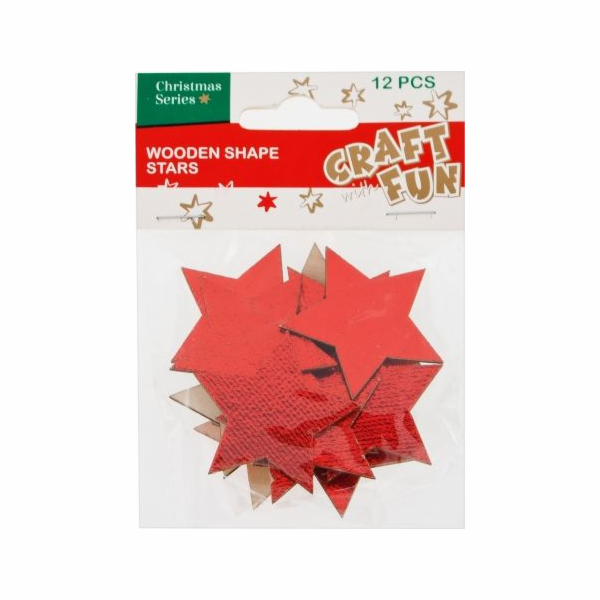 Craft with Fun CF ORNAMENT BN DREW STARS 12KS PBH 12/288