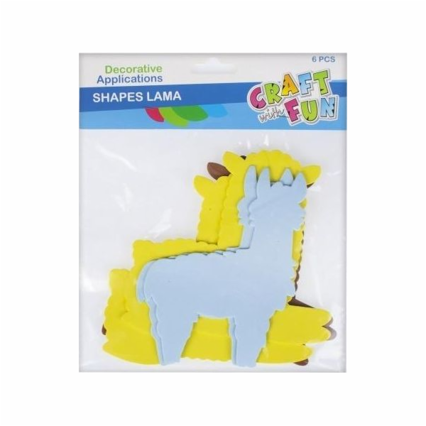 Craft with Fun Dekorativní dekorace, pěnové lamy, 6 kusů
