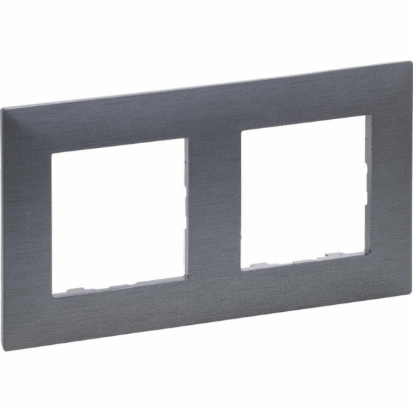 Legrand Niloe Step Double rám 2x kartáčovaná ocel 863992