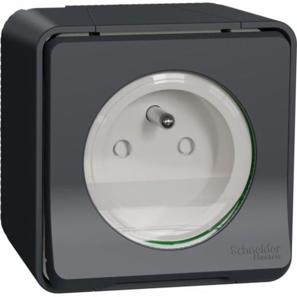 Zásuvka Schneider Electric Mureva Style 2P+PE antracitová...