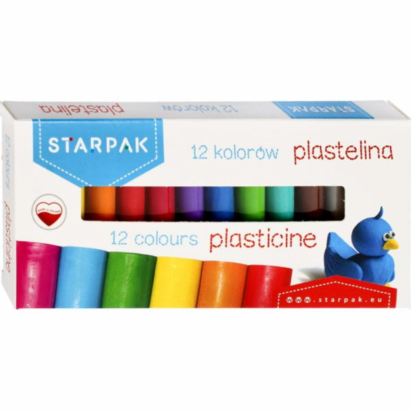 Starpak PLASTELINA 12COL STK PUD 1/40