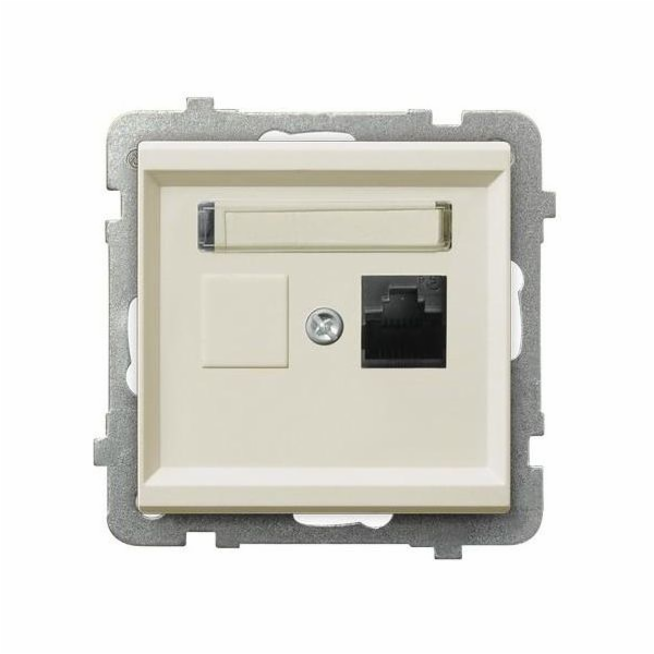 Ospel Sonata jedna počítačová zásuvka RJ45 5e ecru (GPK-1...