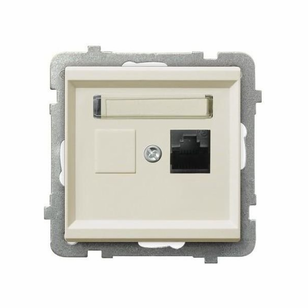 Ospel Sonata jedna počítačová zásuvka RJ45 5e ecru (GPK-1...