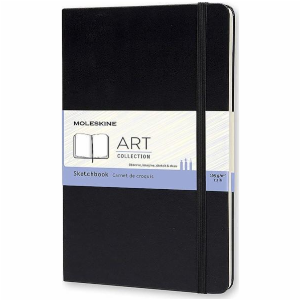 Moleskine MOLESKINE SKETCHBOOK L (13X21CM), ČERNÁ