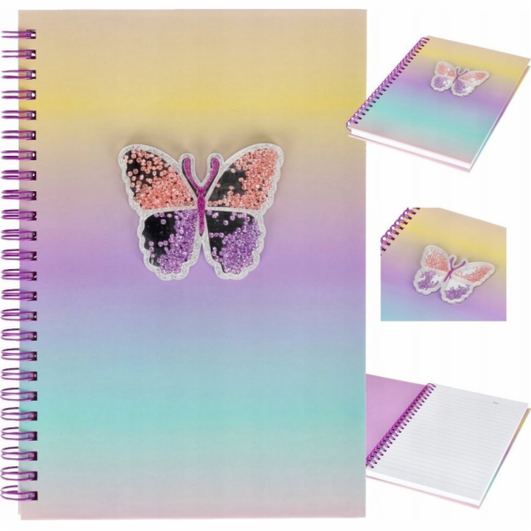 Starpak SPIRAL NOTEBOOK A5 BUTTERFLY STK B/C 6/36