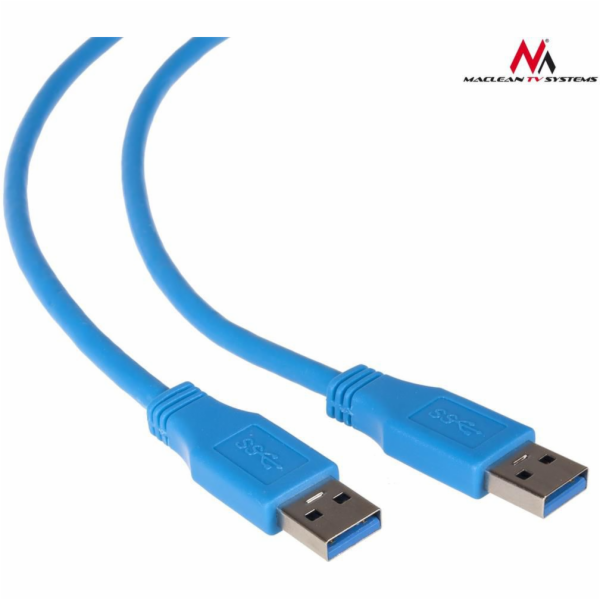 Maclean USB-A USB kabel – 3 m modrý (MCTV-583)