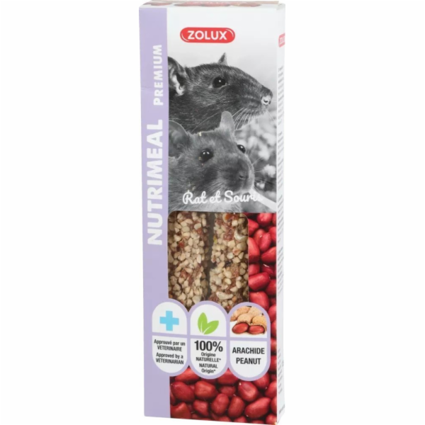 Zolux ZOLUX NUTRIMEAL 3 Tyčinka s arašídy pro potkany/myš...