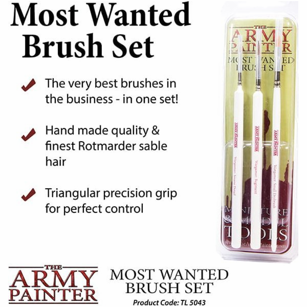 Army Painter Most Wanted Sada štětců s přírodními štětinami