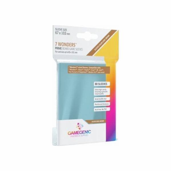 Gamegenic : Prime 7 Wonders Sleeves (67x103 mm), 80 kusů