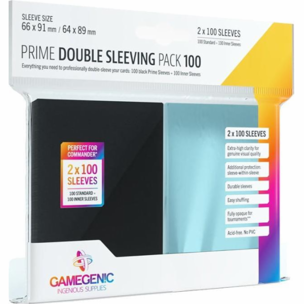 Gamegenic : Prime Double Sleeving Pack (66x91 mm/64x89 mm...