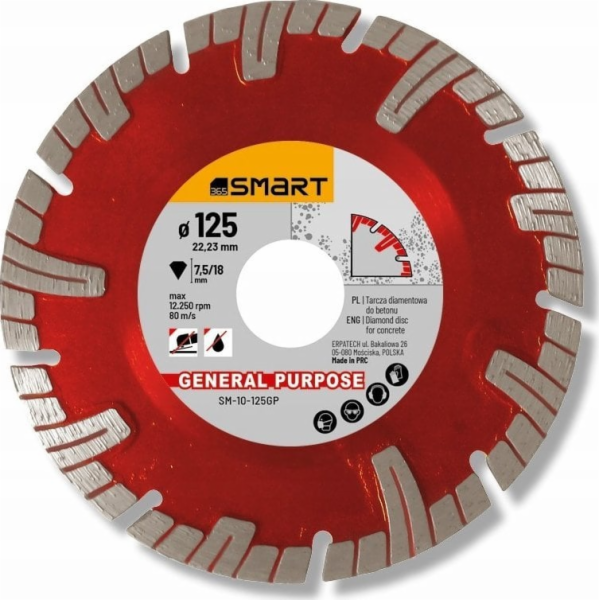 Chytrý diamantový kotouč pro všeobecné použití 125 mm SM-...