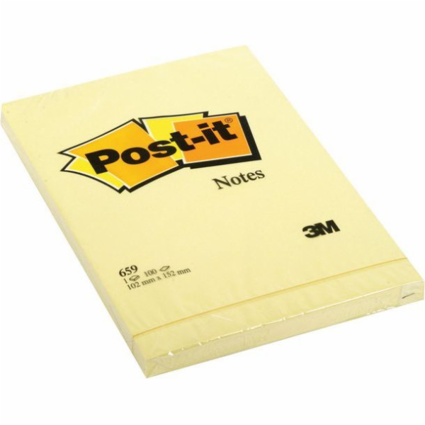 Post-it Classic samolepicí podložky, 102 x 152 mm (3M0525)