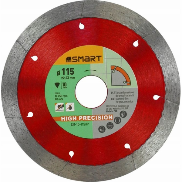 Chytrý vysoce přesný diamantový kotouč 115mm SM-10-115HP