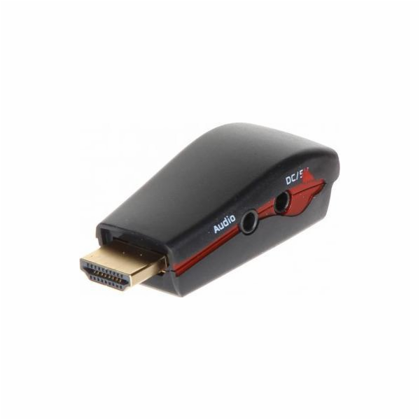 AV adaptér HDMI - D-Sub (VGA) + Jack 3,5 mm černý (HDMI/V...