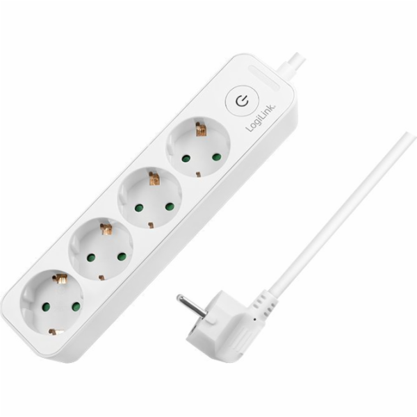LogiLink Prodlužovací kabel LogiLink, 4 zásuvky, 1,5 m, bílá