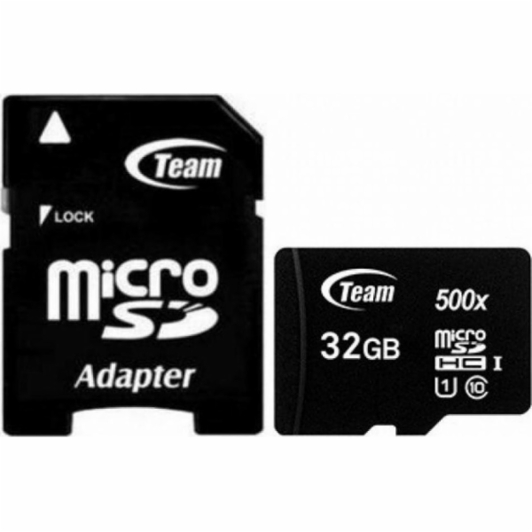 Karta TeamGroup 500x MicroSDHC 32GB Class 10 UHS-I (TUSDH...