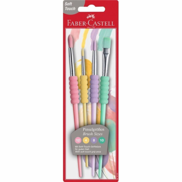 Faber-Castell Školní štětce, pastelové barvy, 4 ks FABER ...