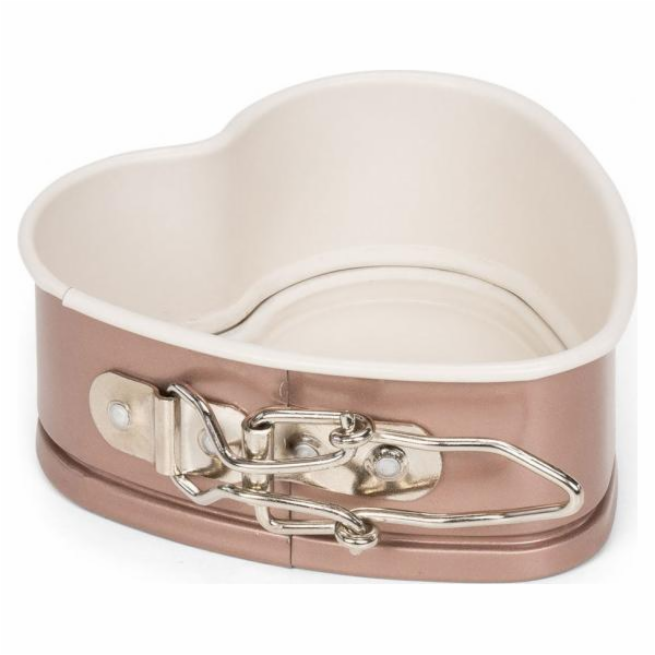 Patisse Mini ve tvaru srdce 12 cm ocel měděná/béžová