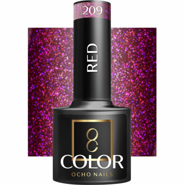 Activeshop OCHO NAILS Hybridní lak na nehty červený 209 -5 g