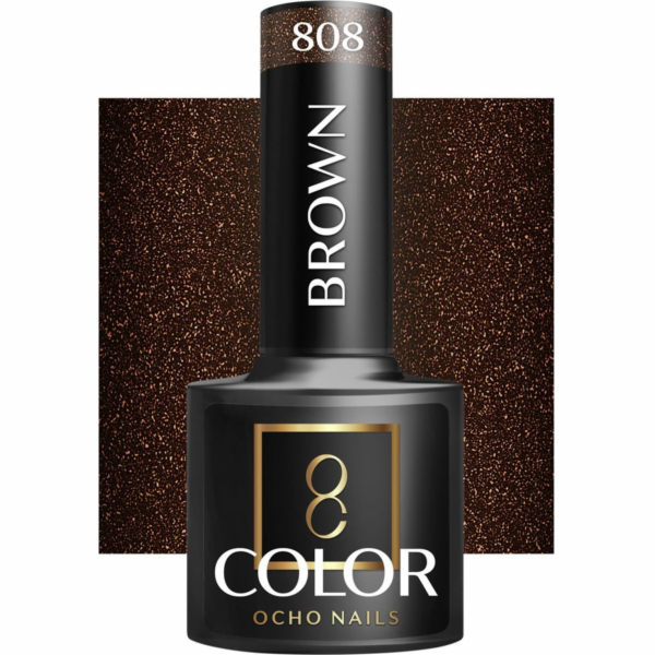 Activeshop OCHO NAILS Hybridní lak na nehty hnědý 808 -5 g