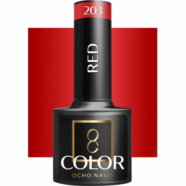 Activeshop OCHO NAILS Hybridní lak na nehty červený 203 -5 g