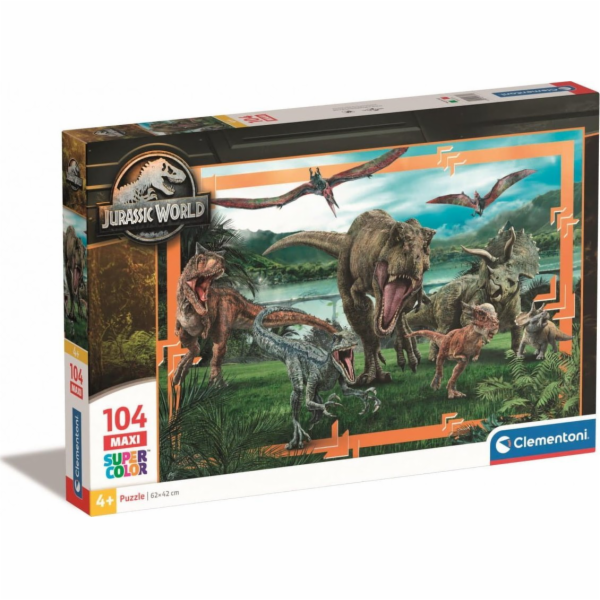 Clementoni CLE puzzle 104 maxi SuperKolor JurassicWorld 2...