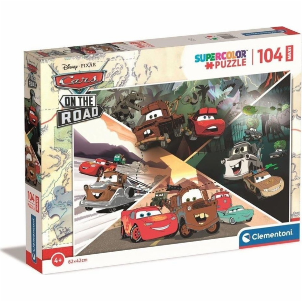 Clementoni CLE puzzle 104 maxi SuperKolor Disney CarsOn.2...