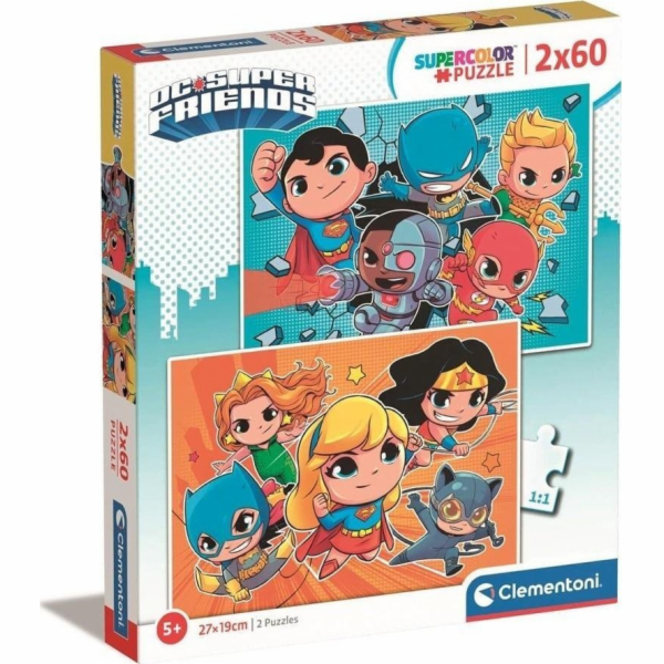 Clementoni CLE puzzle 2x60 SuperKolor WB C Comics 21624